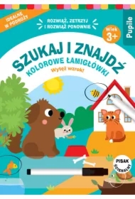 Szukaj i znajdź. Kolorowe łamigłówki. Pupile