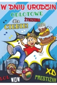 Karnet Young B6 + koperta. Wzór nr 028 Urodziny