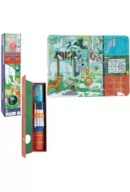 Silikonowa mata z łamigłowkami i grami Dżungla