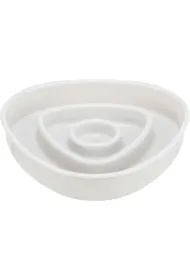 Slow Feeding, miska, dla kota, szara, plastik/TPR, 15x15 cm, spowalniająca jedzenie