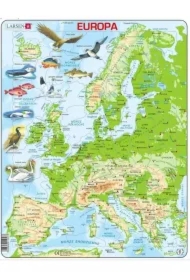 Puzzle 87 el. Mapa topograficzna Europy