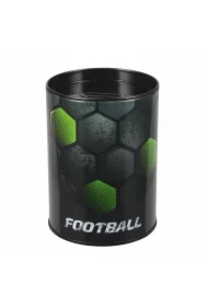 Skarbonka metalowa okrągła Football