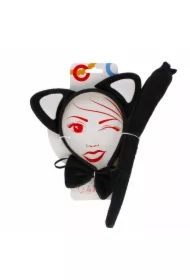Ozdoba karnawałowa opaska Kot z akcesoriami