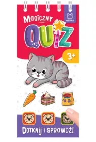 Magiczny quiz z kotkiem. Dotknij i sprawdź! 3+