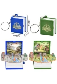 Brelok książka rozkładana dinozaury MIX