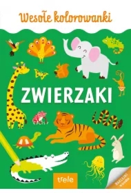 Zwierzaki. Kolorowanka A4. Wesołe kolorowanki