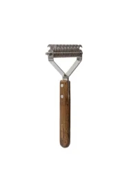 Trymer hakowy dwustronny, dla zwierząt, drewno bukowe, stal, wym.8, 6 x 19, 3cm