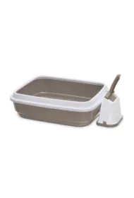 Duo, kuweta dla kota, z łopatką, szara, 59 x 40 x 28 cm