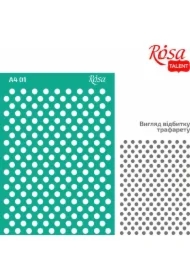 Szablon samoprzylepny wielokrotnego użytku kropki 21x29.7cm