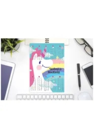 Dwustronna plansza/ściąga A4 Jednorożec