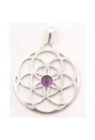 Jajo życia z ametystem, nieoksydowane