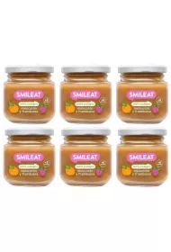 Deser z ekologicznymi brzoskwiniami i malinami po 6 miesiącu Zestaw