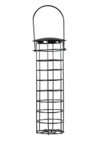 Karmnik na kule tłuszczowe dla ptaków, metalowy, wiszący, 9 x 9 x 26cm