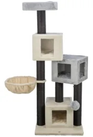 Enzo, drapak stojący, dla kota, kremowy/szary/czarny, 156 cm
