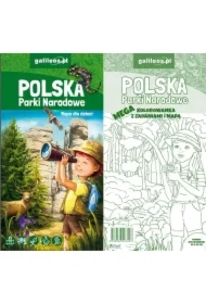 Polska Parki Narodowe - mapa + mega kolorowanka