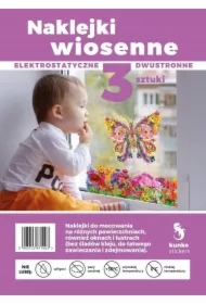 Naklejki wiosenne Motyl i łąka 3 szt