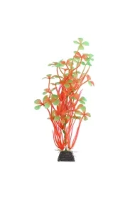 Roślina, do dekoracji akwarium, czerwono-zielone, plastikowa, 20 cm, pędy z kwiatem koniczyny