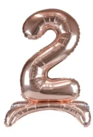 Balon foliowy stojący różowe złoto 2