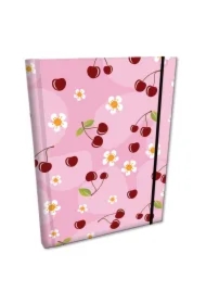 Notes B6 z gumką Soft Touch Wisienki W Różu