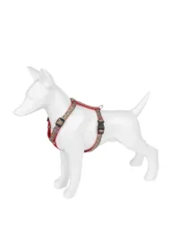 Szelki dla psa, wzór folk, taśma, 20MM/50-80CM czerwone