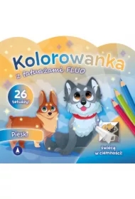 Kolorowanka z tatuażami fluo Pieski