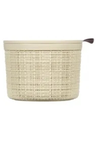 Curver koszyk okrągły z przykrywką kremowy