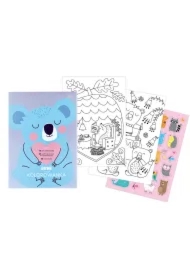 Blok kolorowanek z naklejkami A4 BB Pastel