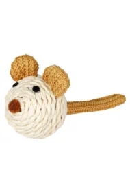 Myszka z grzechotką ze sznurka, 5cm