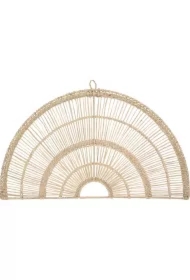 Półokrągła ozdoba ścienna z wikliny