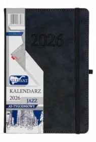 Kalendarz 2026 A5 tygodniowy Jazz grafitowy