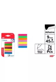 Zakładki indeksujące fluor 45x9mm 7x25szt