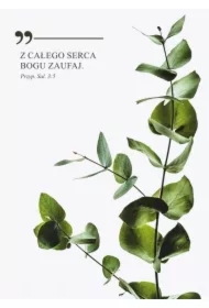 Kartka - Z całego serca Bogu zaufaj - gałązka