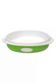 Głęboki talerzyk dla dziecka Zielony 4 m+