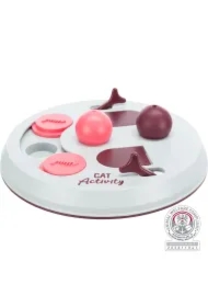 Cat Activity Flip Board, gra strategiczna, jagodowy / różowy / jasnoszary, o 23 cm