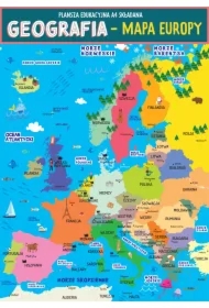 Karta edu składana geografia - Europa A4