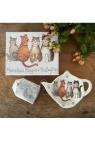 Talerzyk na torebkę po herbacie TB02 4 koty Spodek