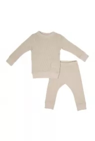 Dwuczęściowa piżamka bawełniana beżowa Ciumbelle Ivory rozm. 80