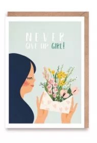 Kartka Never Give Up, Girl! + eko koperta
