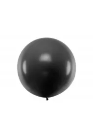Balon okrągły Pastel Black 1m