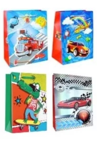 Torebka prezentowa XL Pojazdy szerokie dno