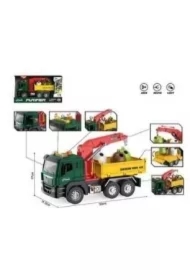 Auto śmieciarka kontener z dźwigiem 1:10 św/dż