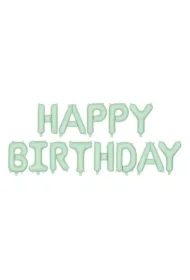 Balon foliowy Happy Birthday 340x35cm zieleń