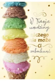 Karnet PR-364 Urodziny Lody