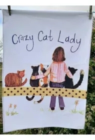 Ręcznik kuchenny TT38 Crazy Cat Lady Kociara