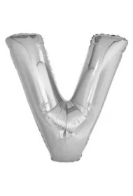 Balon foliowy litera V srebrna