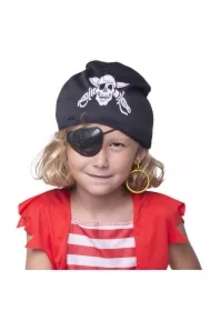 Piracka przepaska na oko i kolczyk