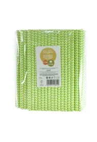 Słomki papierowe shake 8mm limonkowe