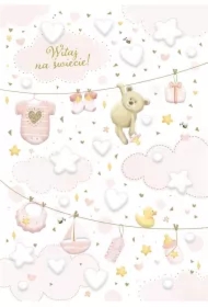 Kartka okolicznościowa Narodziny różowe