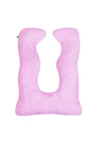 Poduszka Dla Kobiet W Ciąży "U" Róż Karo 130 X 100 Cm Lulando