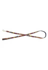 Smycz dla psa, granatowa, wzór picasso, taśma polipropylenowa, 16mm/120cm